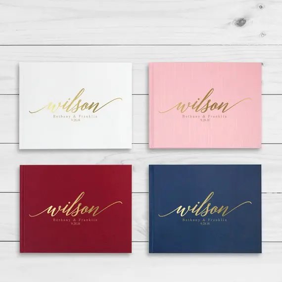 

personalize any language names Gold Foil Wedding Guest Book Alternative Birthday Rustic Guest Book Unique Guest Books guestbook