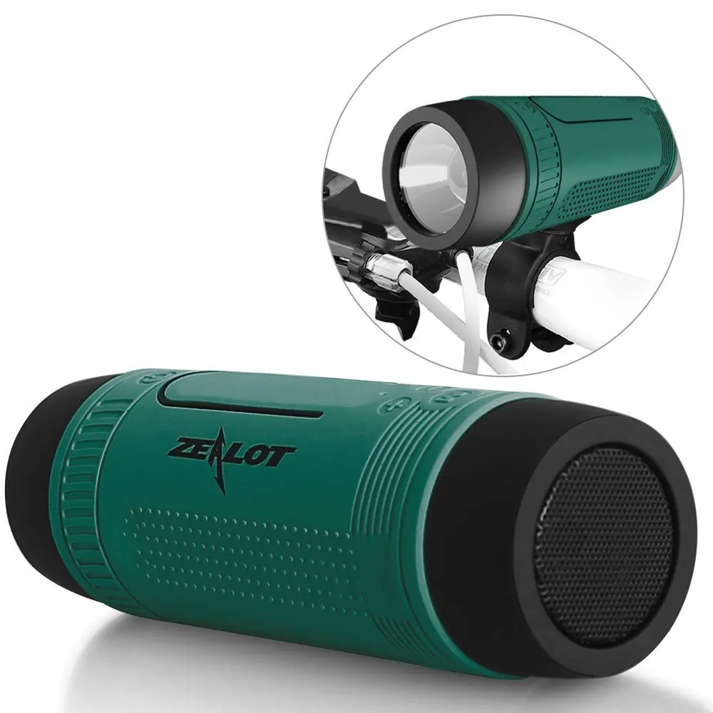 Bluetooth Speaker Zealot S1 Portable Outdoor Indoor LED Flashlight Powerful Bass with 4000mAh Emergency Powerbank and