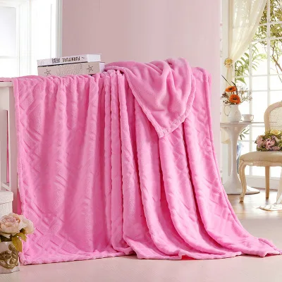 Розовое тисненое постельное белье летнее одеяло флисовые одеяла Диван/воздух/постельные принадлежности плед Мантас зимнее покрывало пледы - Цвет: B