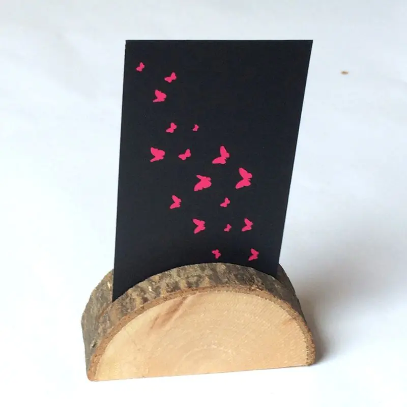 10pcs Rustic Natural Wood Table Name Number Place Card Holder Memo Note Photo Picture Clip Decor Wedding Party