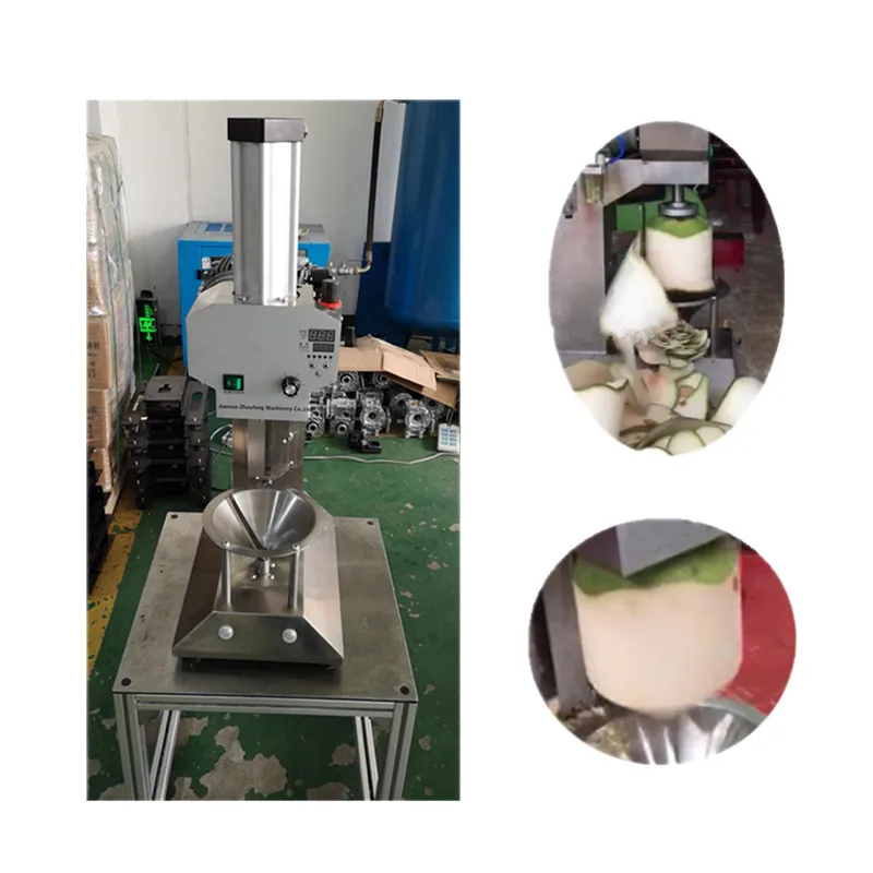 

Electric fresh coconut peeling trimming machine young coconut green skin removing machine