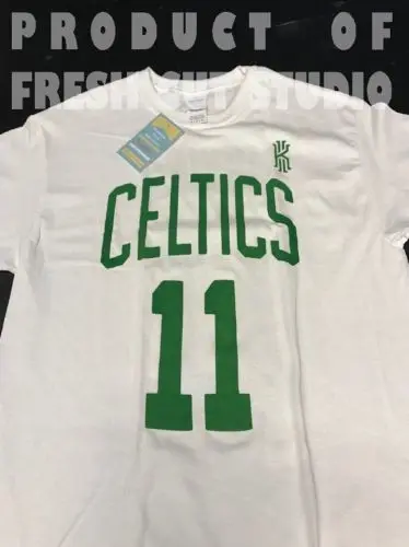 

Boston KY- Irving White Jersey T-shirt Men Women Unisex Fashion tshirt Free shipping