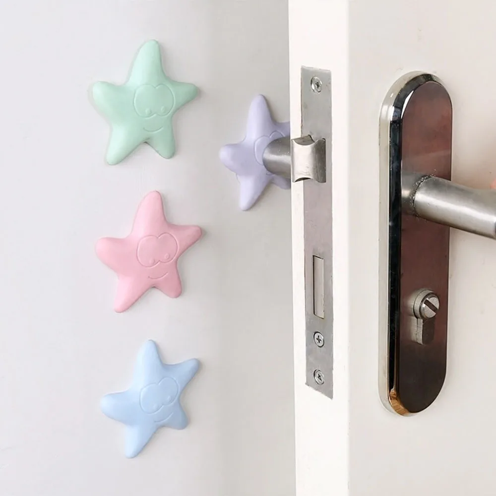 Wall Thickening Mute Fenders Door Wall Stick Starfish Modelling Rubber Handle Door Lock Protective Pad Home Wall Stickers