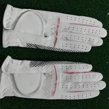 Противоскользящие кожаные перчатки для гольфа для леди гольф