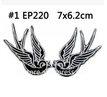 

Hot Selling ! NEW Embroidery Classic Fashion Patches Black swallow Patches Iron on 7X6.2CM Cute Lovely