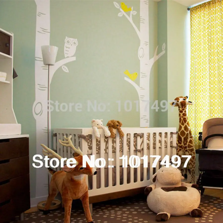 

Large Size Birch Tree Vinyl Wall Sticker Amazing Wall Art Decals For Kids Room/Living Room Decoration
