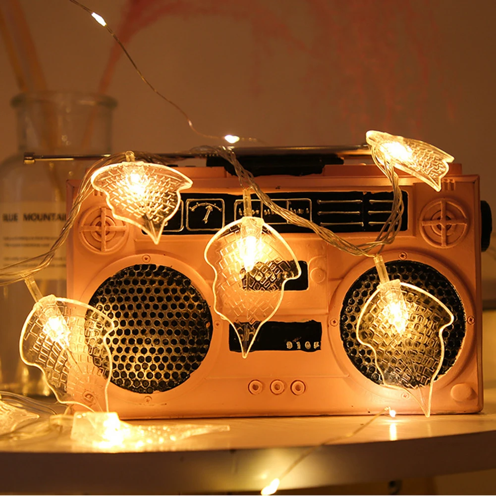 

Leaves Shaped LED String Lights USB Battery Operated Home Party Decorative Lamp 3/6/10m HVR88