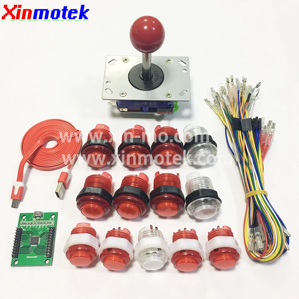 LED Arcade Game DIY Accessories Kit for PC PS3 and Raspberry Pi, ZIPPYY