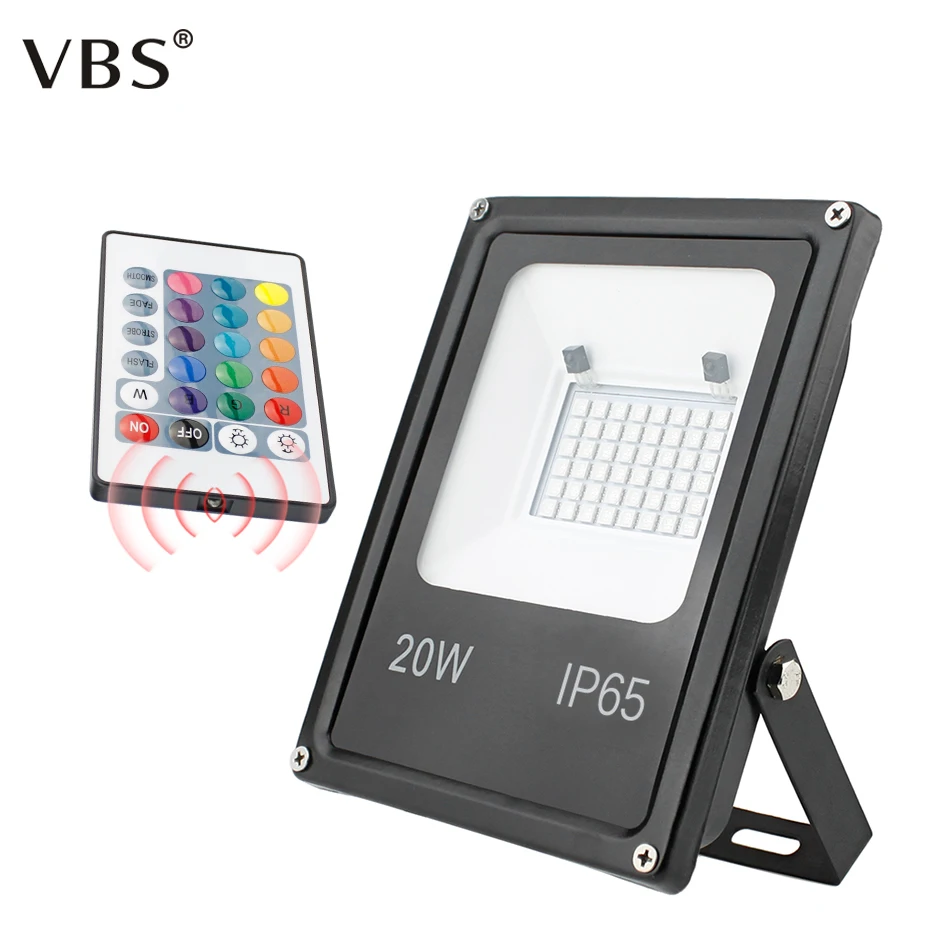 

RGB LED Flood Light 20W 30W 50W Waterproof Led Spotlight Outdoor Garden Reflector Spot Projector with Remote Control
