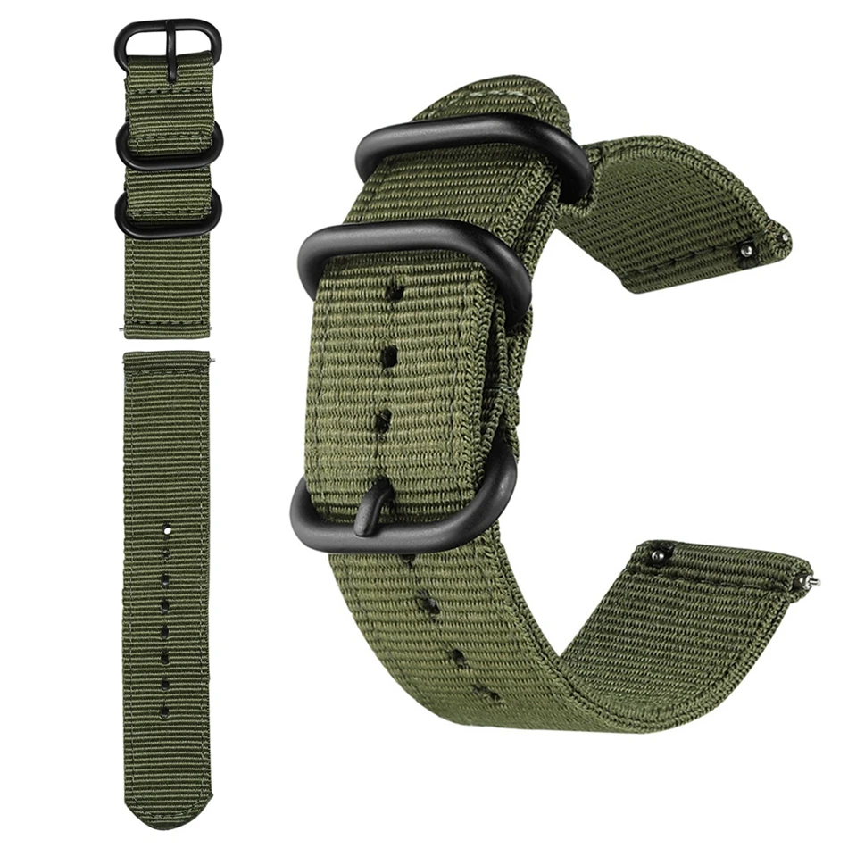 Canvas Nylon Wristband Strap For Xiaomi Amazfit Stratos 2 Pace Straps For Amazfit Bip Watch band For Samsung Gear S3 S2 Bracelet08