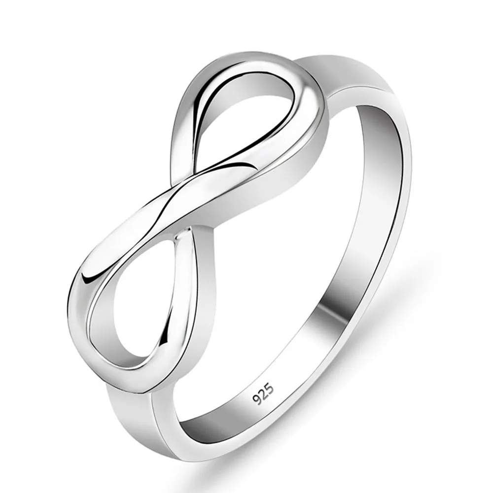 Best Friend Gift High Quality 925 Sterling Silver Infinity Ring Endless Love Symbol Wholesale Fashion Rings For Women #SI1137