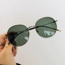 CHAIAI брендовые Овальные Солнцезащитные очки для мужчин/женщин металлическая оправа Vingage солнцезащитные очки крутые очки UV400