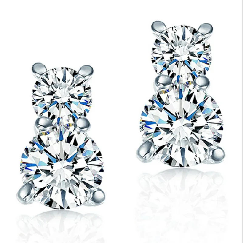 Стад Серьги для Женщин 2016 Новые Ювелирные Изделия циркон CZ Diamond Crystal Тыква