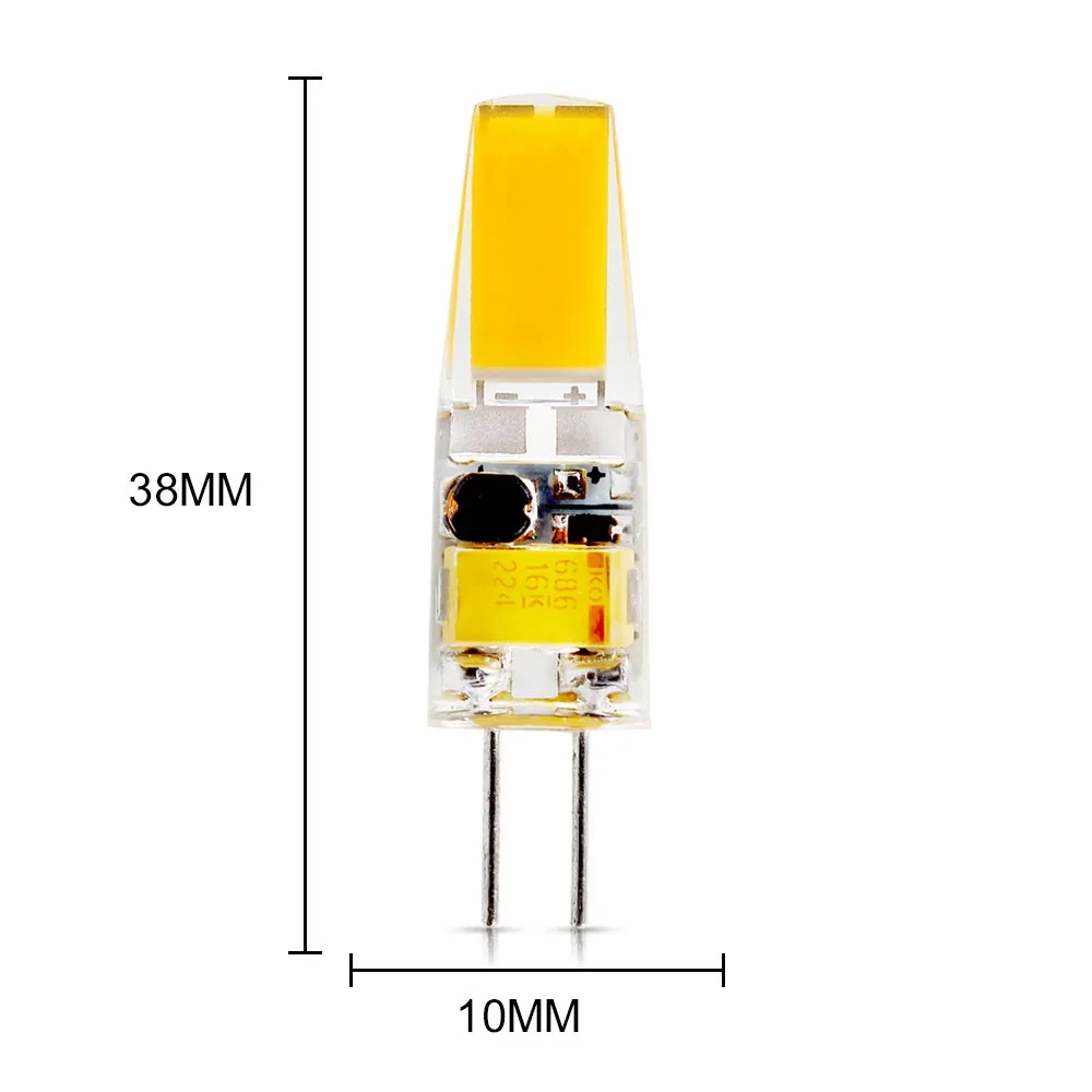 4 шт. светодиодный G4 лампочка AC/DC 12 В 220 В 6 Вт COB SMD теплый белый/белый светодиодный светильник заменить галогенный прожектор люстра