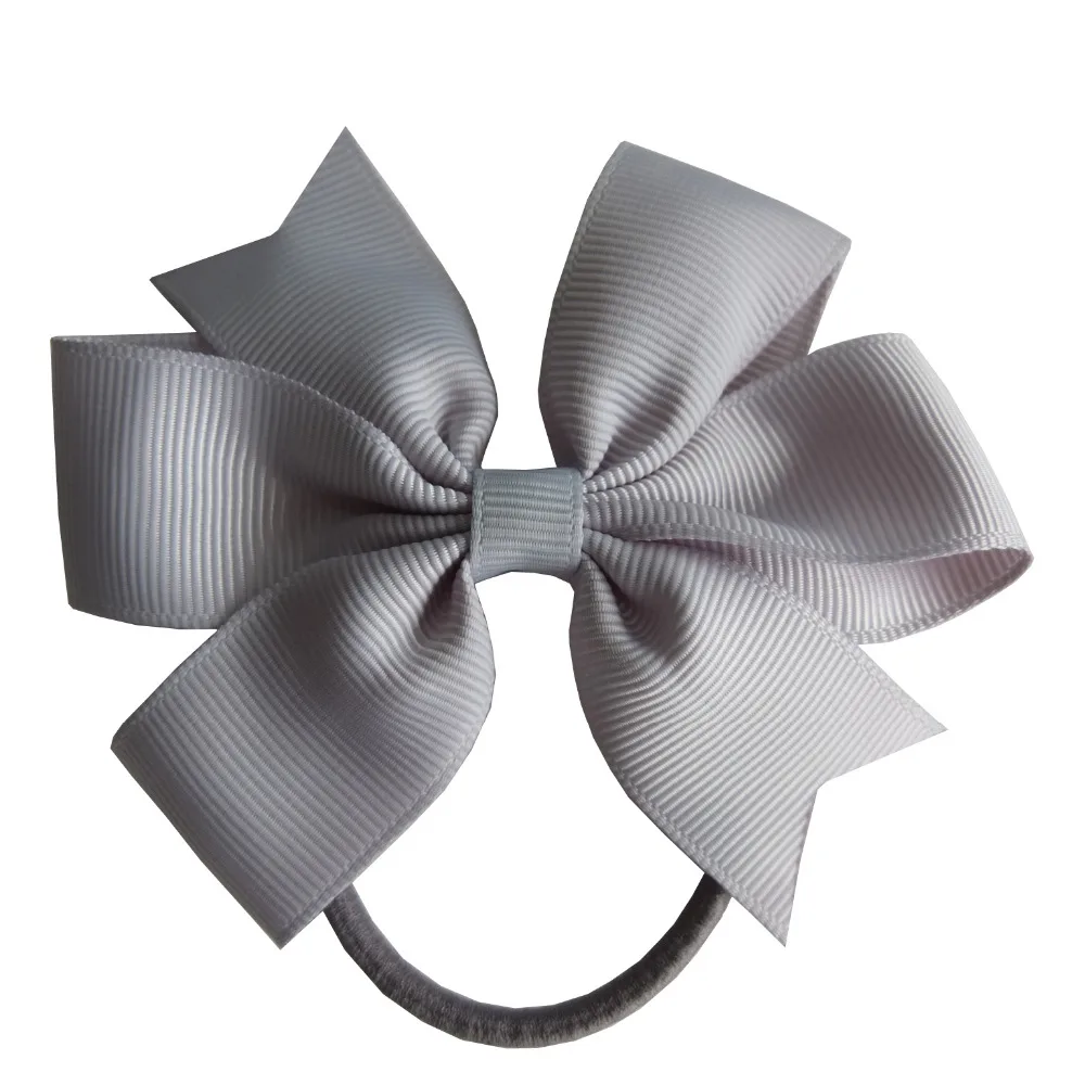 2 шт. заколка для волос с резинками 3,5 ''Hairbow упругих волос аксессуары дети хвост держатель резинки для волос ласточкин хвост Луки