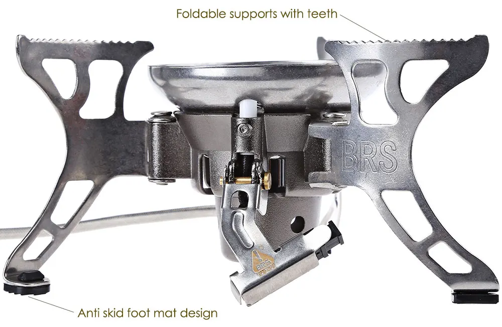 BRS-15 ветрозащитная газовая плита Складная альпинистская походная плита Сверхлегкая портативная уличная посуда для пикника кемпинга пешего туризма