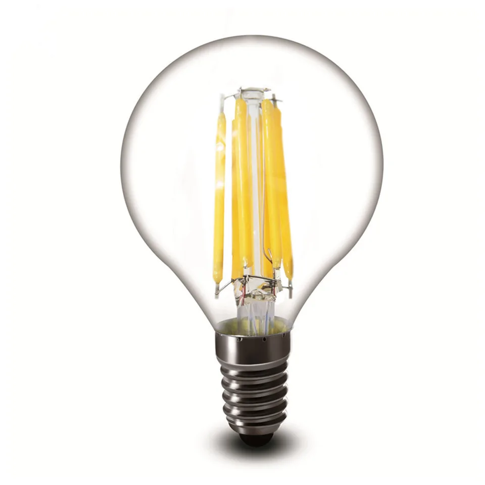 ZDM винтажная лампа Эдисона E14 светодиодный E27 лампы 220v Светодиодный светильник E14 A60 C35 G45 нити E27 Светодиодный светильник накаливания глобусы декоративные 2W 4W 6W 8W - Испускаемый цвет: G45 E14