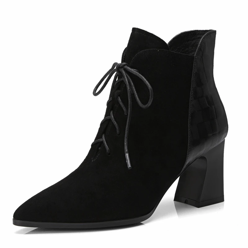 

Shoes Woman 2018 Autumn Winter New Women British Style Retro Leather Martin Boots Hot Sale Fashion Lace Up Casual Boot DR-B0042