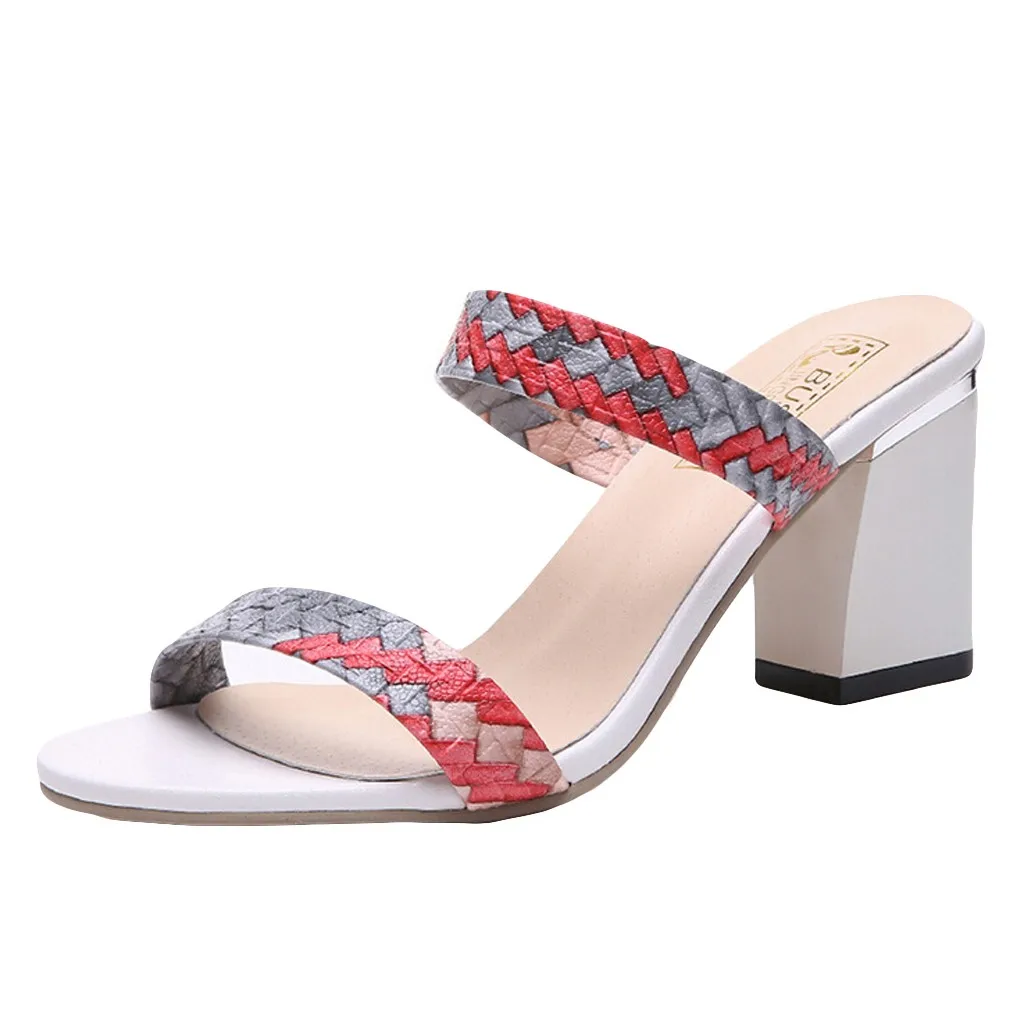 

SAGACE Women's sandals casual fashion color matching non-slip breathable high-heeled color matching wedge shoes 2019