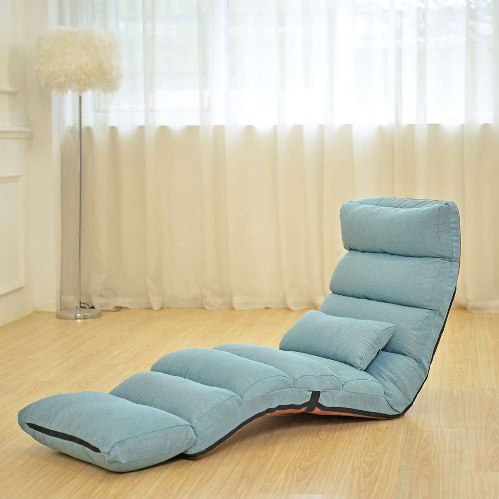 Portable Leisure Chair Adjustable Lazy Sofa Floor Chair with Feet
