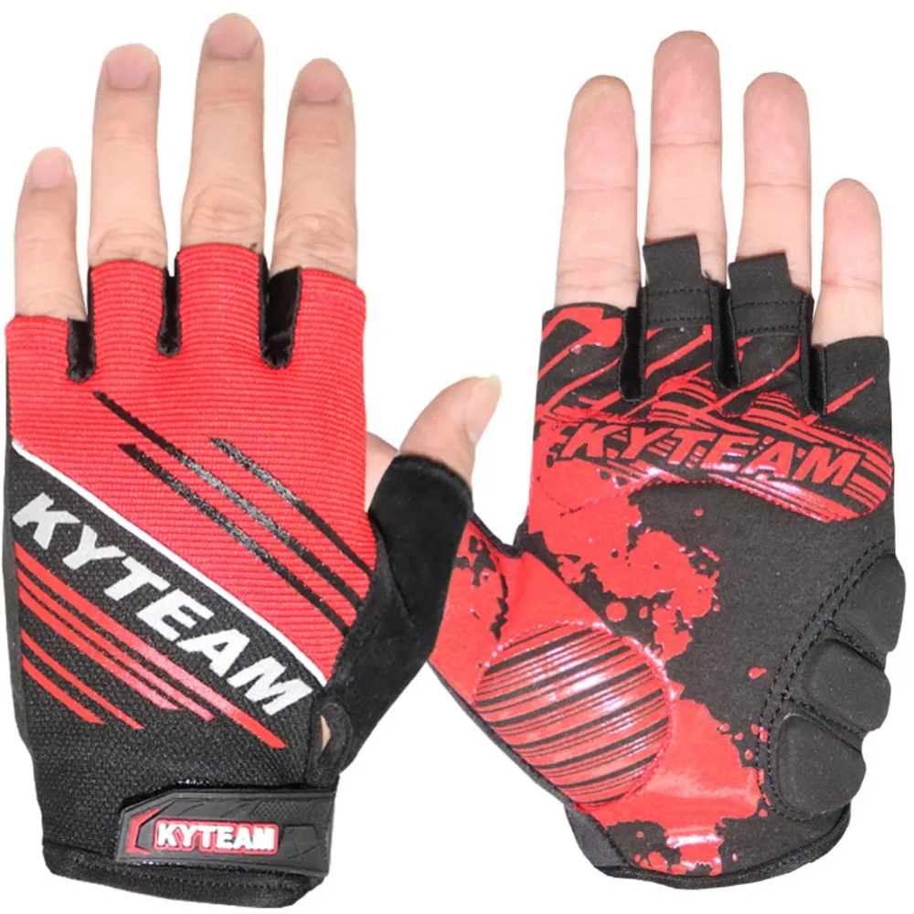 red cycling gloves