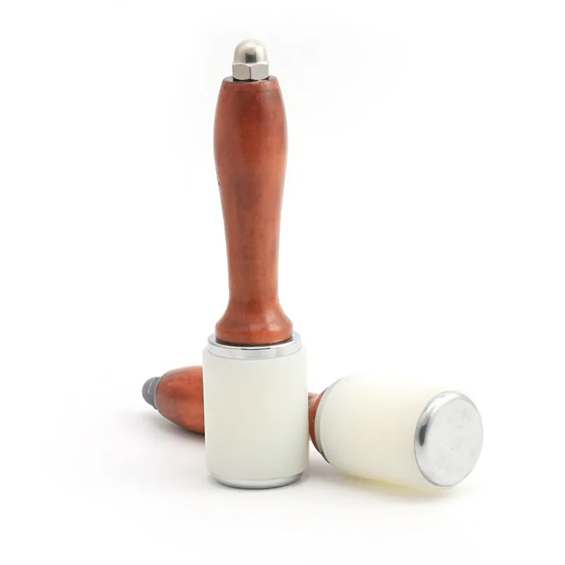 Leather Carving Hammer Printing Tool DIY Craft Cowhide Punch Cutting Sew Nylon Kit with Wood Handle 430g | Дом и сад