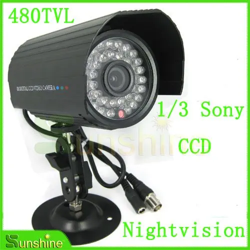 24 LEDs CCTV Sony 1//3/" CCD IR Color Camera Night Vision 520 TVL High Quality