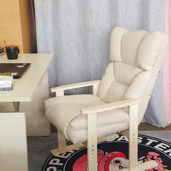 شراءخشب متين كرسي الكمبيوتر الترفيه دراسة كراسي مكتب المنزلية قابل للتعديل مستلق عنبر لعبة الترفيه مكتب كرسي