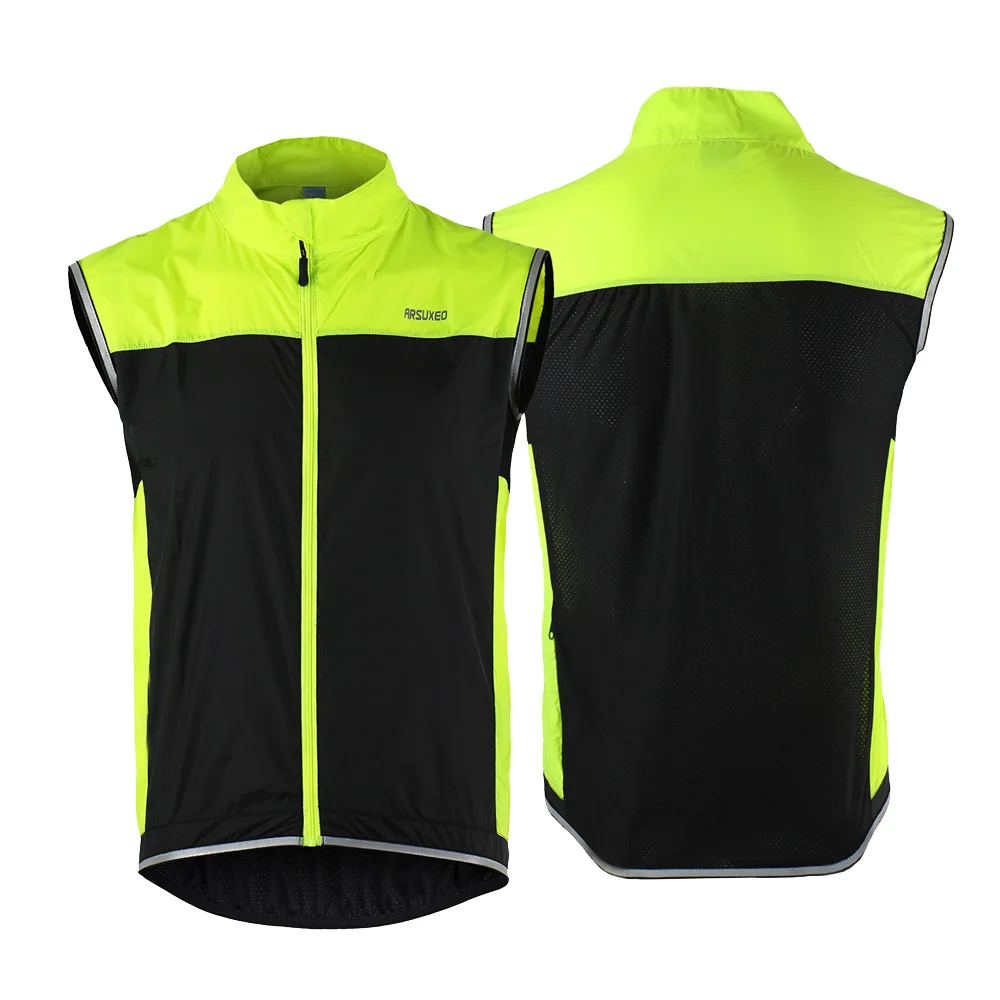 Men Cycling Jacket Jersey Vest Wind Coat Windbreaker Jacket Outdoor Sportswear