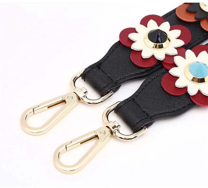 Красочные цветы Мода 105 см плечевой ремень для сумки Чемодан Высокое качество кожаный ремешок ручки для Сумки