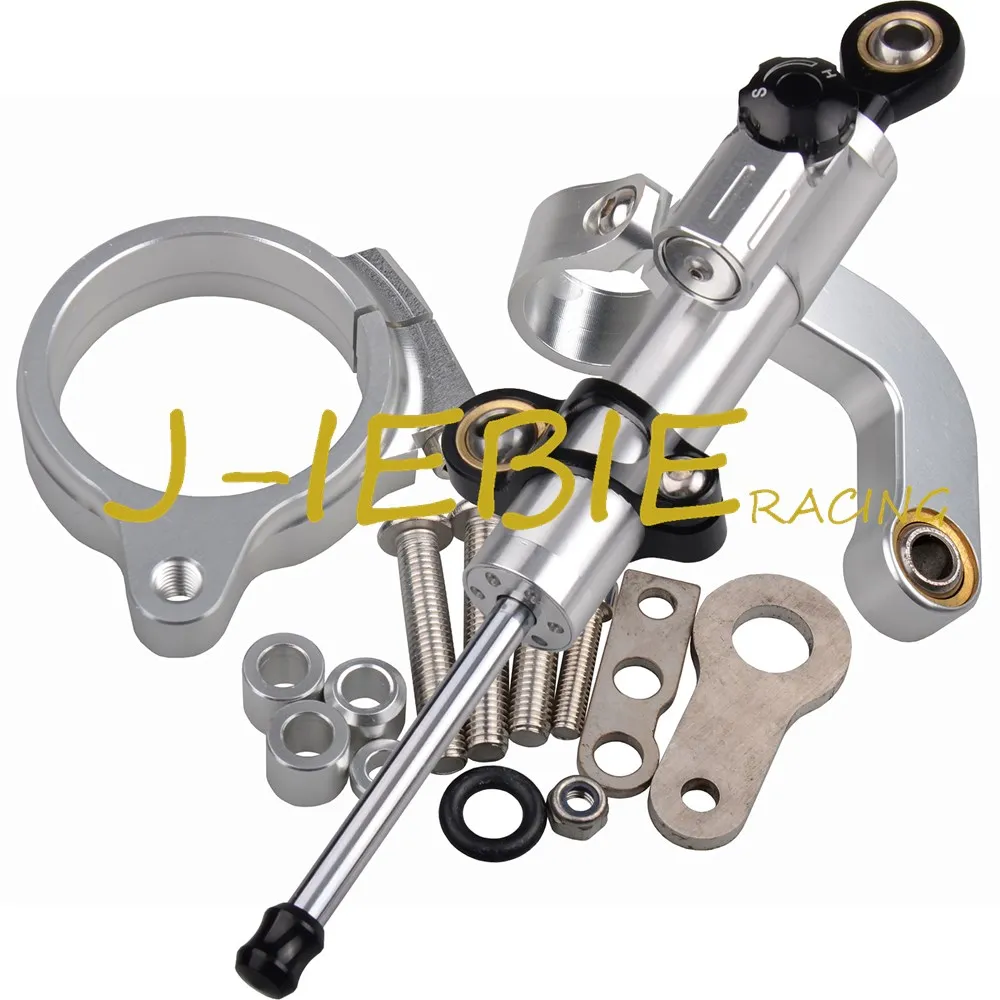 

CNC Steering Damper Stabilizer and Silver Bracket Mounting For BMW R1200 CL/GS R1200CL R1200GS 2013-2016 2014 2015