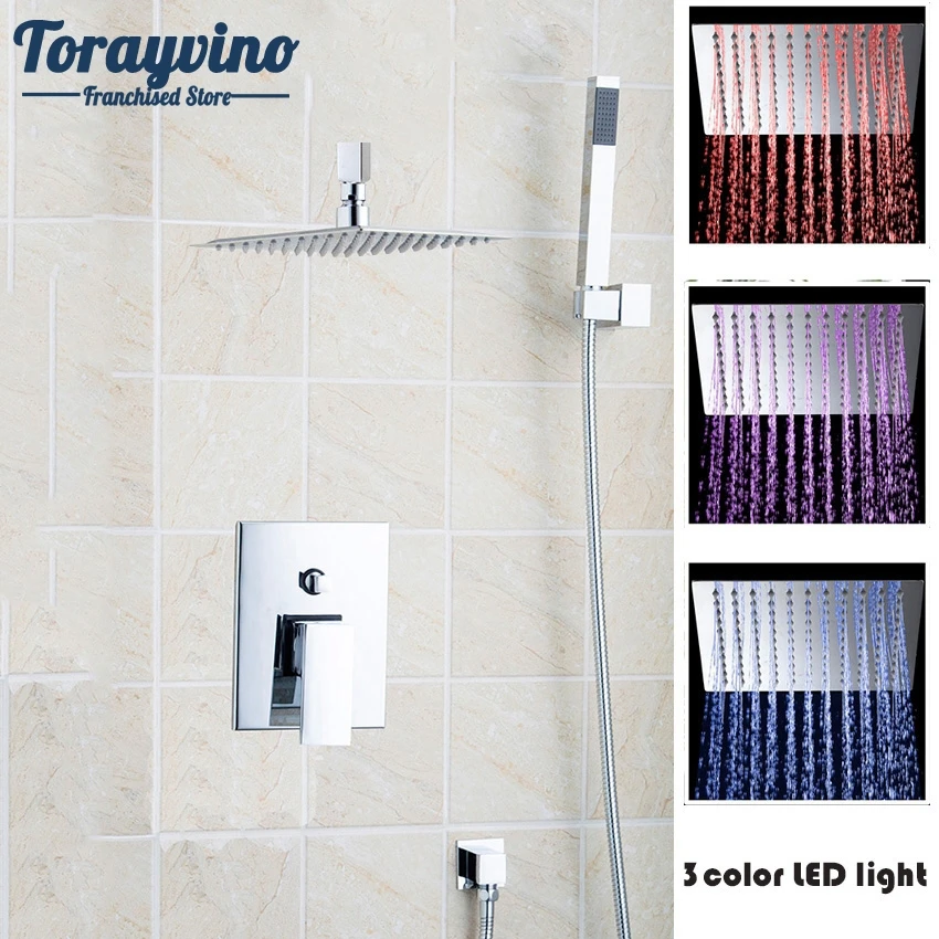 Torayvino LED высококачественный смеситель для ванной комнаты хромированный