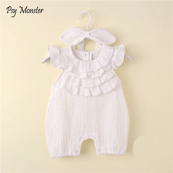 

High Quality New Born Baby Girls Infant Dress Kids Birthday Cotton Romper Christening Gown Toddler Infant Jumpsuit Jurk Zomer