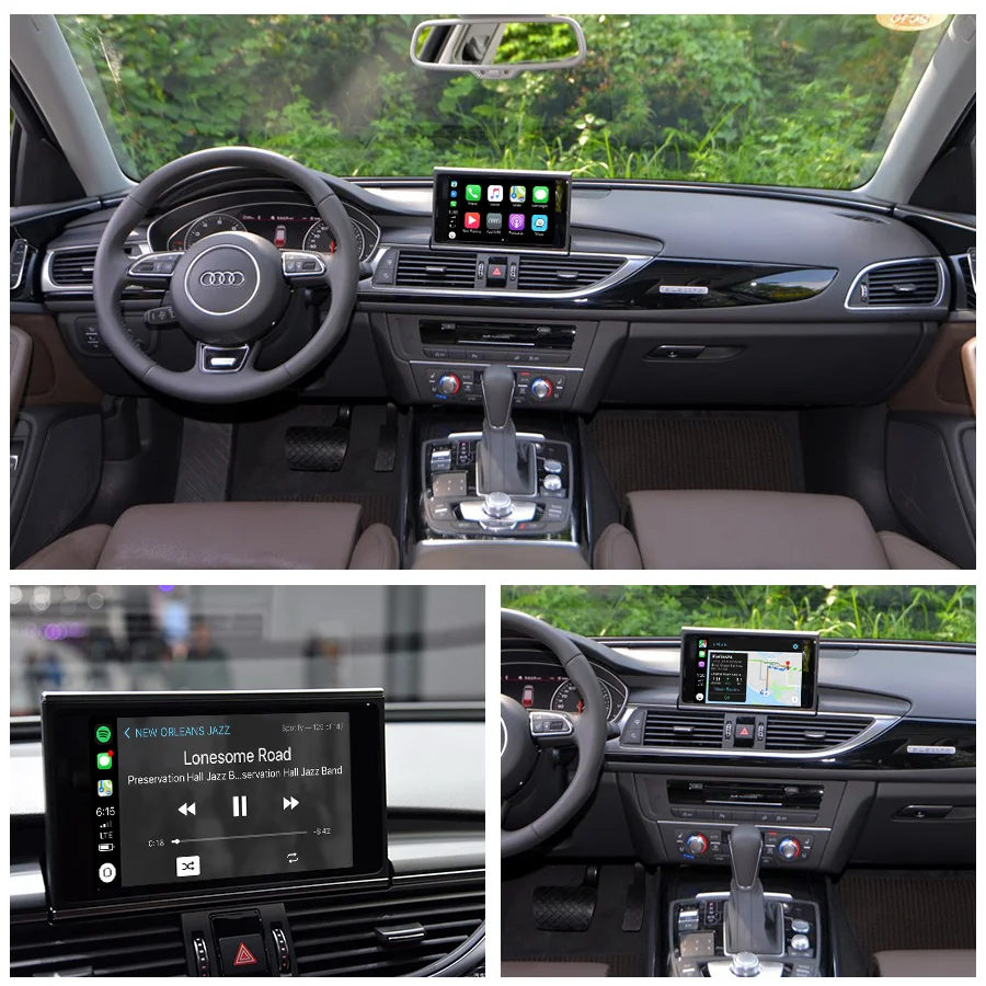 Послепродажный OEM беспроводной Apple CarPlay A1 A3 A4 A5 A6 A7 A8 Q2 Q3 Q5 Q7 MMI для Audi Car Play Android авто зеркало обратная камера