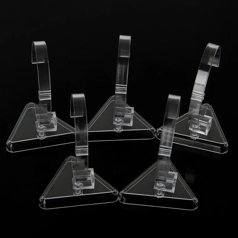 5pcs Jewelry Organizer Stand Clear C-Model Watch Bracelet Bangle Showing Display Holder Stand Rack Station Jewelry Hard Display