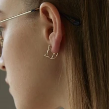 20 пара/лот модные ювелирные аксессуары кошачьи уши серьги-гвоздики для женщин
