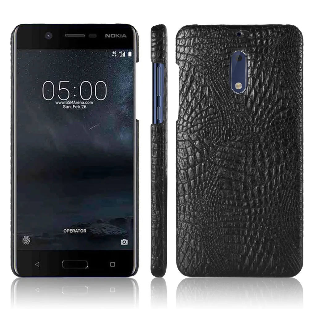 Чехол для Nokia 5 TA-1008 TA-1030 из крокодиловой кожи Жесткий задней панели чехлы Nokia5 2 &quot