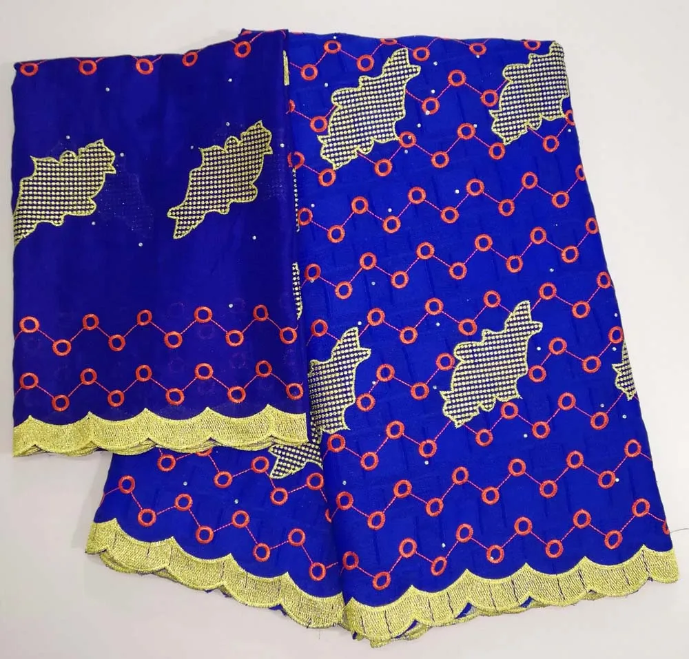 

cotton lace 2019 swiss voile lace in switzerland Royal blue african swiss lace with tulle lace fabric with stones for wedding