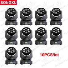 SONGXU 10 шт./лот, новинка, 6x15 Вт пчелиные глаза RGBW 4in1 светодиодный движущаяся голова луч света для дискотек ночных клубов прожектор для вечеринок/SX-MH0615