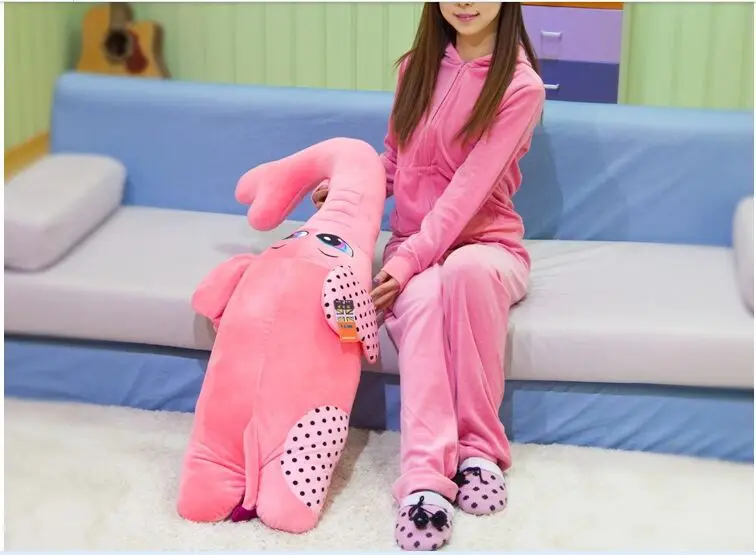 

new lovely plush elephant toy creative pink elephant doll boyfriend pillow doll about 120cm