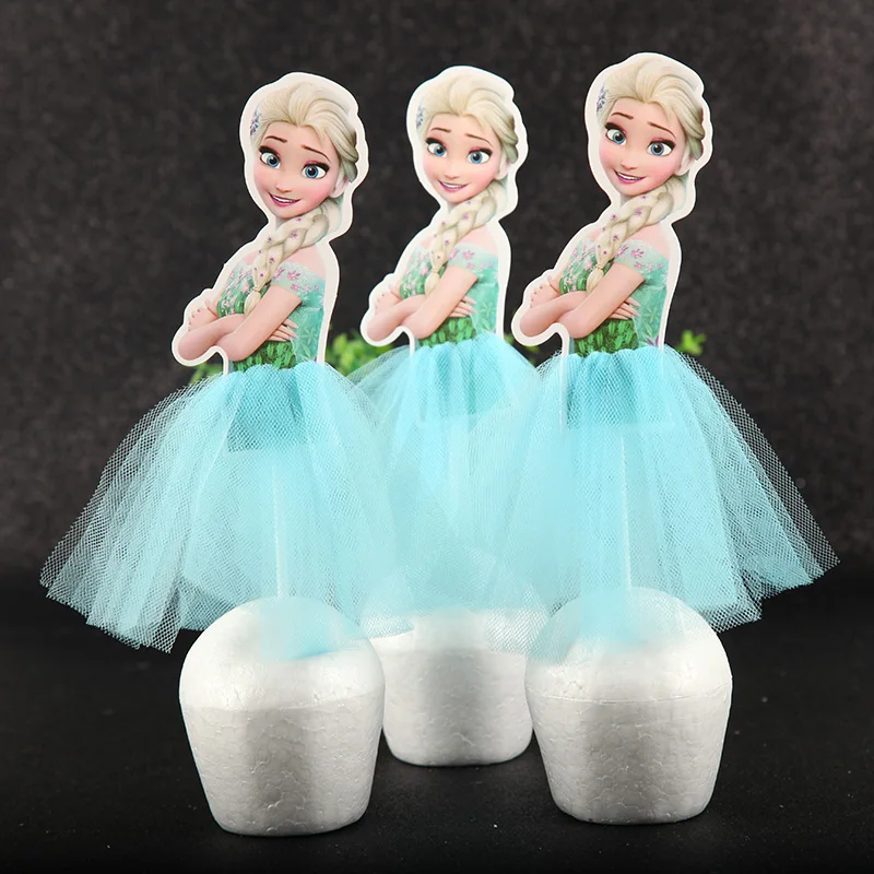 3 шт. Замороженная Принцесса Эльза тема кекс торт Топпер для девочек с днем рождения товары для украшения торта