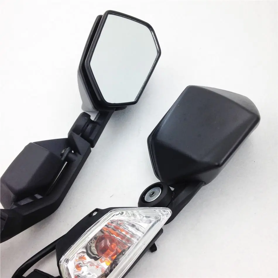 Motorcycle Turn Signal Indicator Integrated Side Rearview Mirrors For