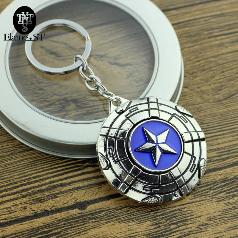 New design The Avengers Keychain Marvel Comics Captain America rotating ...