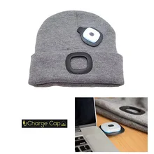 Droppshiping 4LED вязаная шапка перезаряжаемая Hands Free Налобная Крышка для охоты кемпинг бег dg88