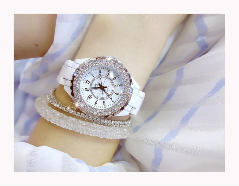 Женские часы Топ бренд Роскошные модные керамические часы для женщин с бриллиантами Montre Femme оригинальные женские наручные часы для женщин