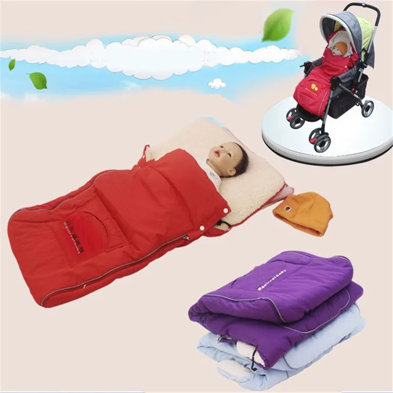 Высокое качество 3 цвета коляски спальные мешки Sleepsacks для коляски Младенческая Fleebag толстые зимние искусственной шерсти Водонепроницаемый