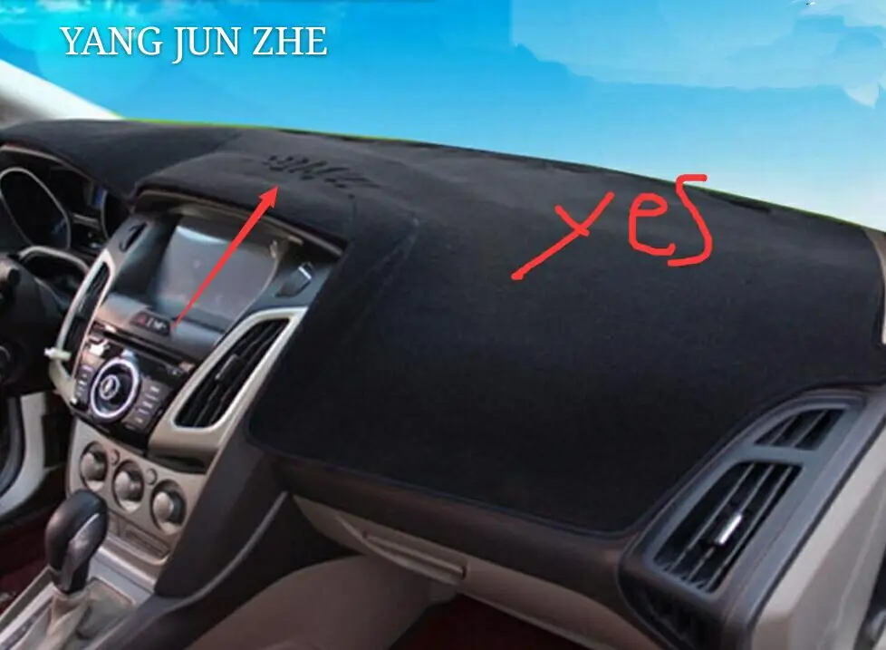 

Car style Polyester Dashboard Blackout Protection Pad Cover Case stickers For Ford Focus 2015 accessories