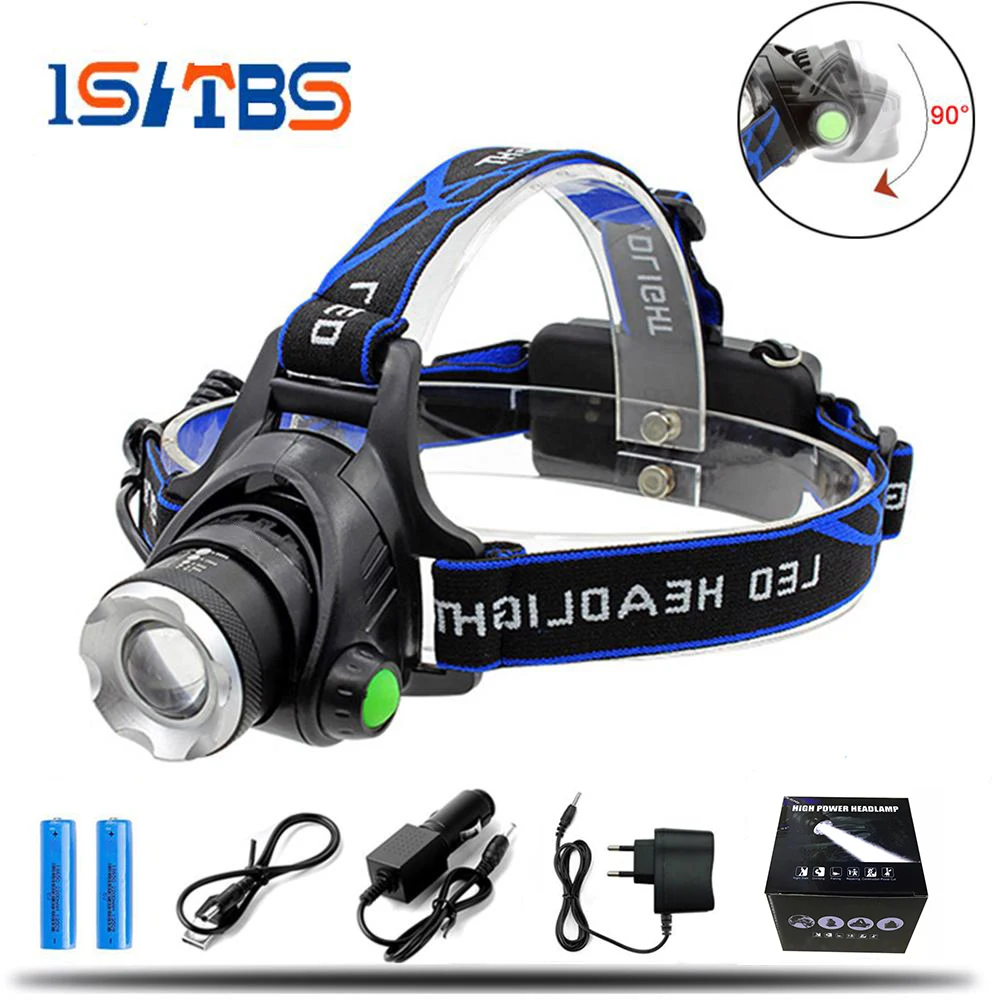 Светодио дный фары 6000LM Cree XML L2 XM L T6 Масштабируемые фар Водонепроницаемый Налобный