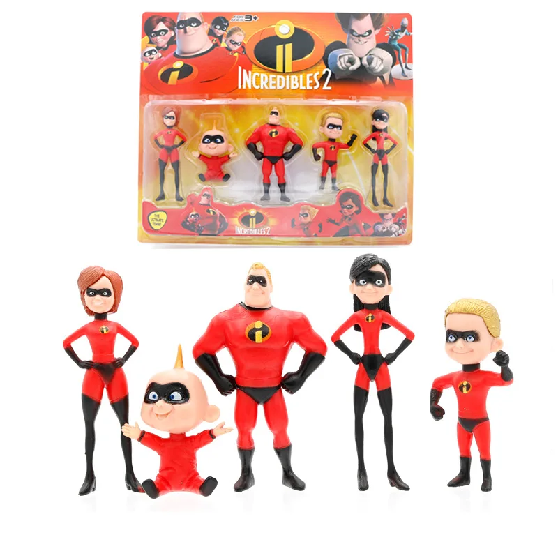 

The Incredibles 2 Elastigirl & Dash Junior Supers Parr Jack Parr Elastigirl PVC Action Figure Toys