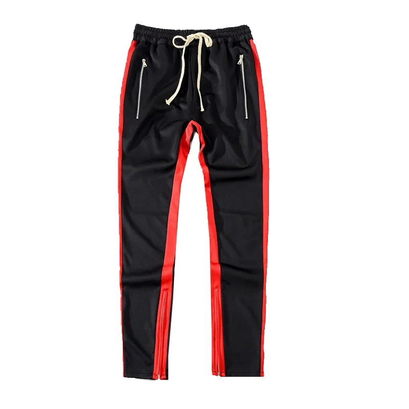 2019 رجل سستة جيب انكه البريدي السراويل الترنك طويلة Dawstring Sweatpants الجانب مخطط خليط عارضة الرجعية السراويل سروال رجالي